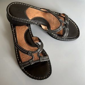 Born slip on genuine leather sandals with padded leather insoles & arch support